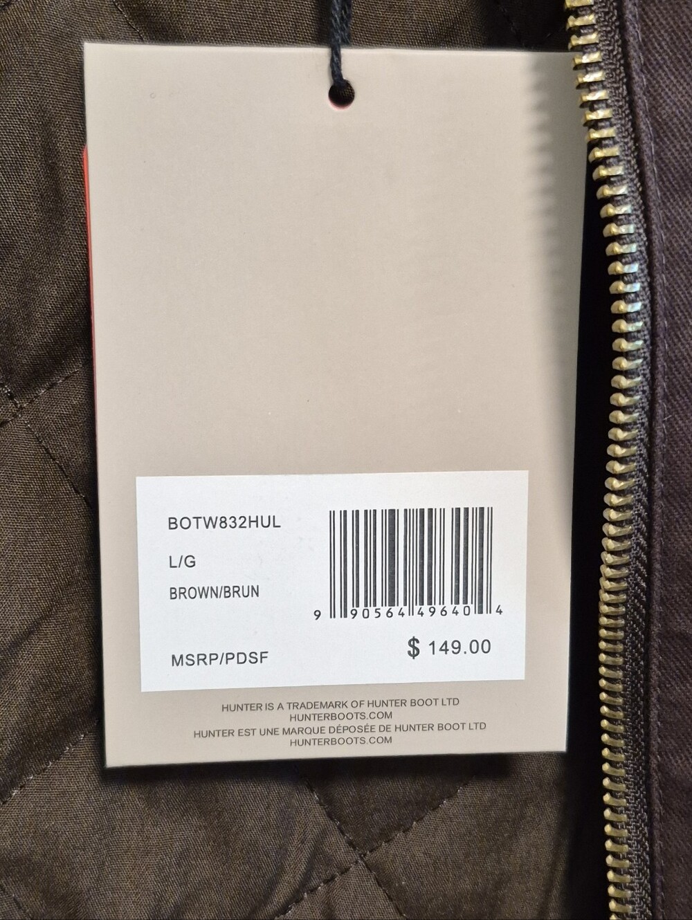 Hunter Barn Jacket Brown Canvas Corduroy Collar Boxy Oversized Sz L $149 NWT - Picture 13 of 16